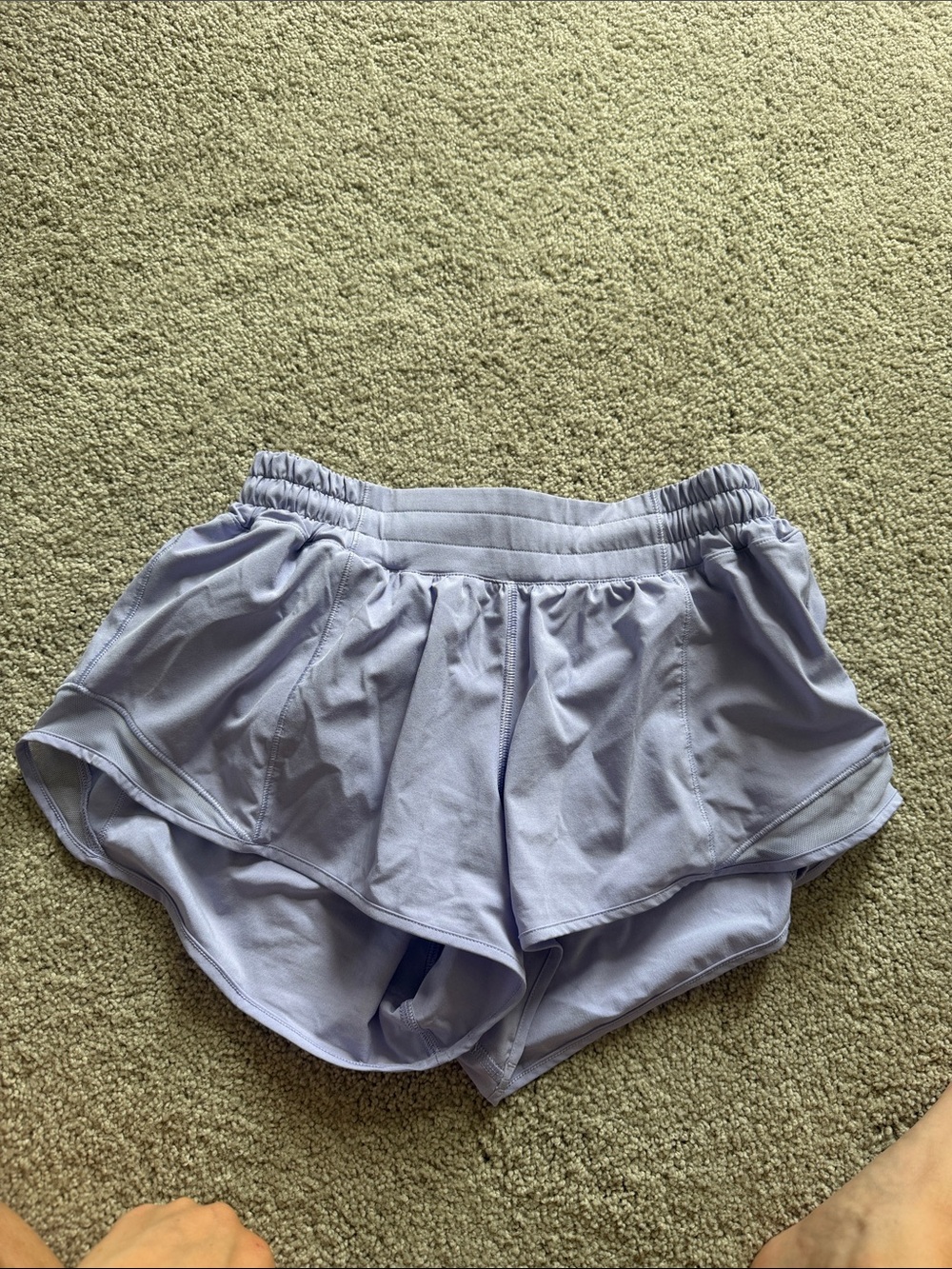 Light Lavender Women’s Athletic Shorts - Elastic Waist